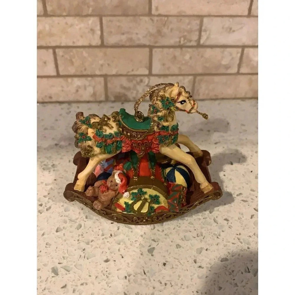 Merry‎ Christmas Rocking Horse San Francisco Music Box  Fb - Picture 3 of 5
